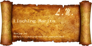 Lisching Marita névjegykártya